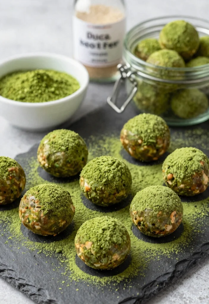 13 Easy Keto Peanut Butter Balls No Bake and Absolutely Delicious - 8. Matcha Keto Peanut Butter Balls 1