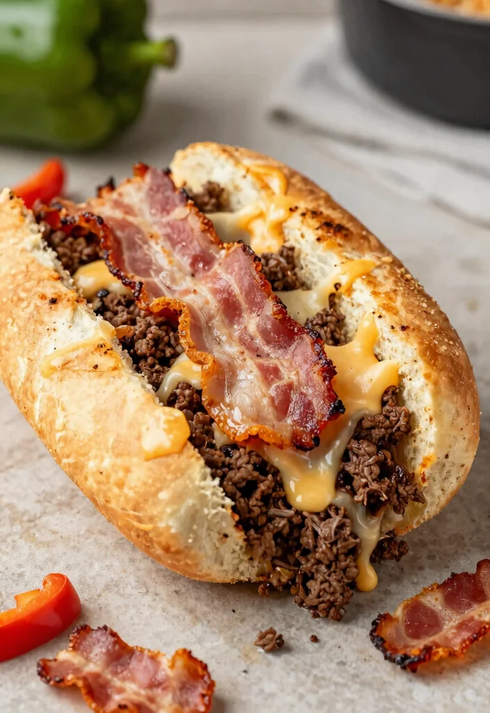 13 Easy Keto Philly Cheesesteak Casserole Recipes All Flavor No Carbs - 8. Keto Philly Cheesesteak Casserole with Bacon 1