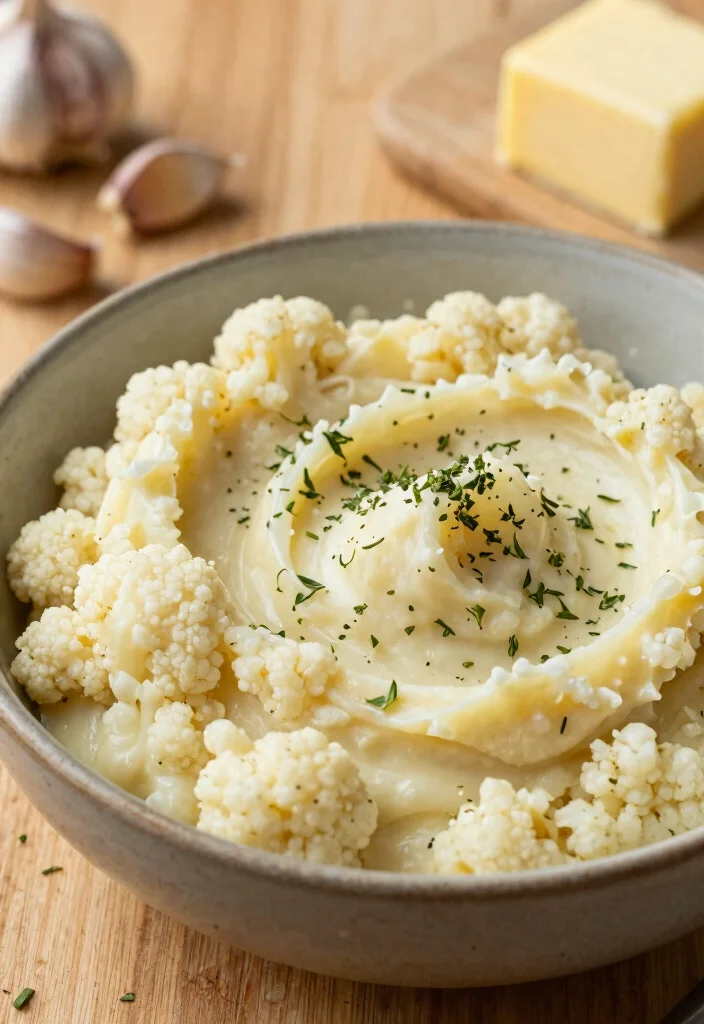13 Easy Keto Side Dishes That Pair Perfectly With Any Dinner - 1. Creamy Garlic Mashed Cauliflower 1