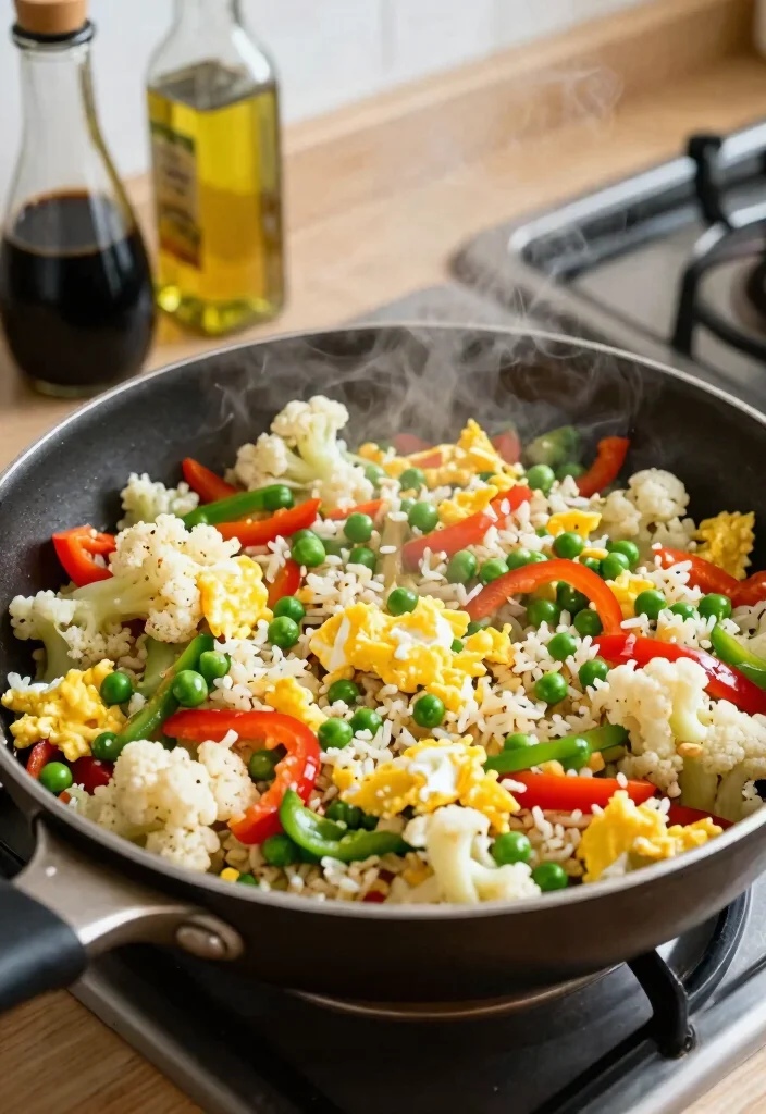 13 Easy Keto Side Dishes That Pair Perfectly With Any Dinner - 5. Cauliflower Rice Stir-fry 1
