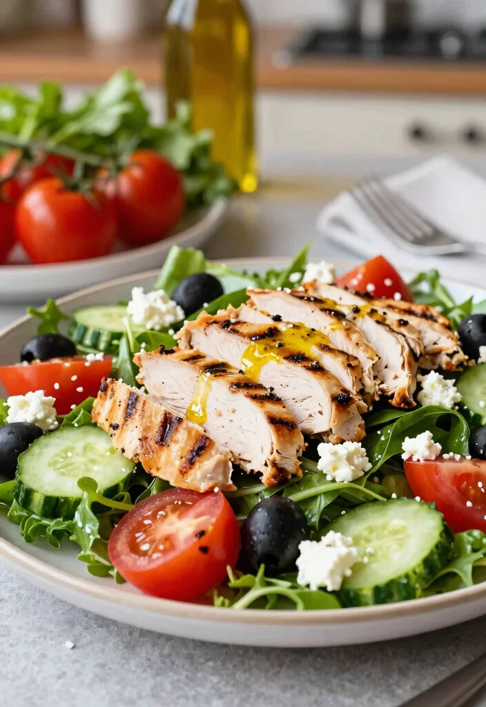 14 Best Low Carb Keto Recipes for Every Meal of the Day - 11. Greek Salad with Grilled Chicken 1