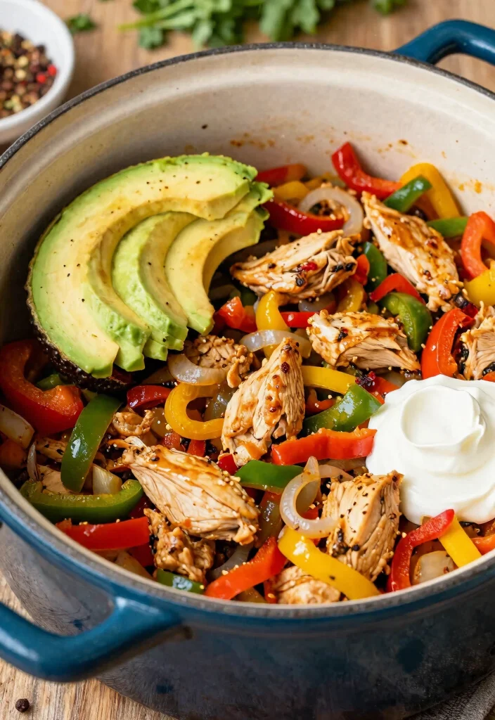 14 Easy Keto Chicken Crockpot Recipes Just Set It and Forget It - 11. Chicken Fajitas 1
