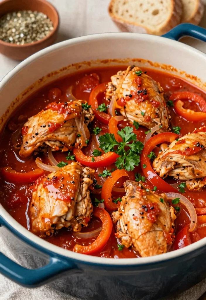 14 Easy Keto Chicken Crockpot Recipes Just Set It and Forget It - 13. Chicken Cacciatore 1