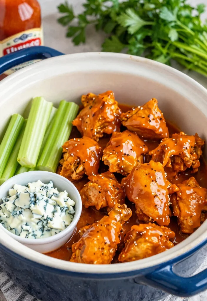 14 Easy Keto Chicken Crockpot Recipes Just Set It and Forget It - 2. Spicy Buffalo Chicken 1