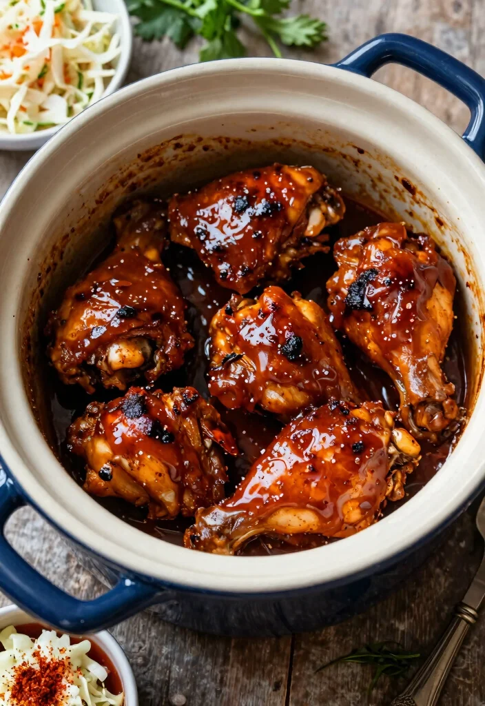 14 Easy Keto Chicken Crockpot Recipes Just Set It and Forget It - 4. BBQ Chicken Thighs 1