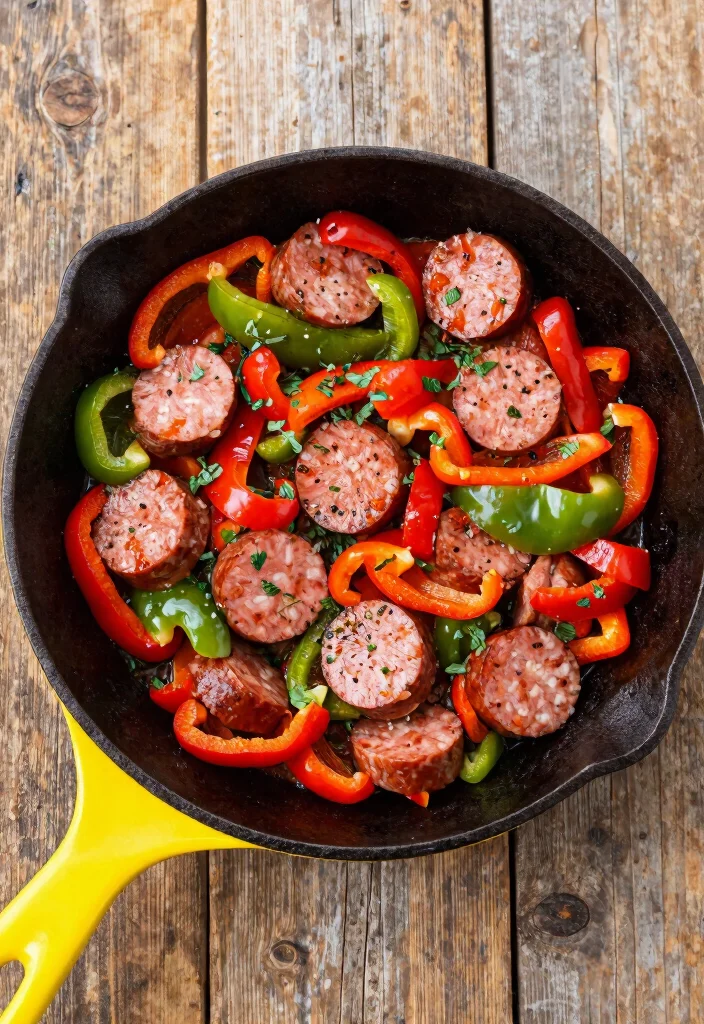 14 Easy Keto Dinners for Family That Everyone Will Love - 9. Sausage and Peppers Skillet 1