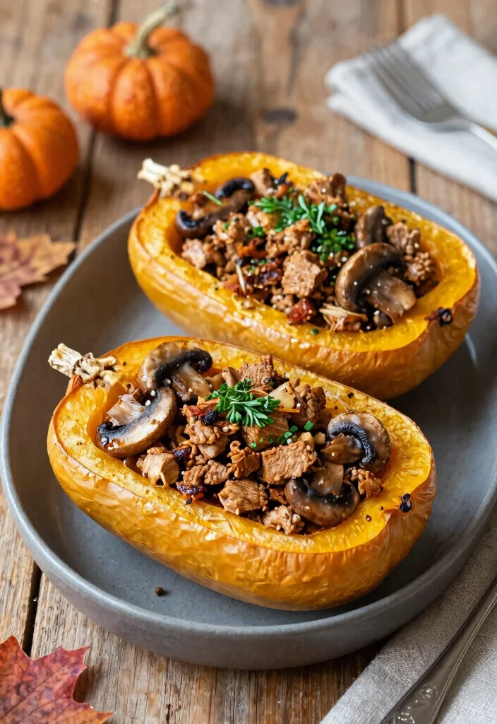 14 Healthy Keto Ground Turkey Recipes Lean Light and Delicious - 14. Ground Turkey Stuffed Acorn Squash 1