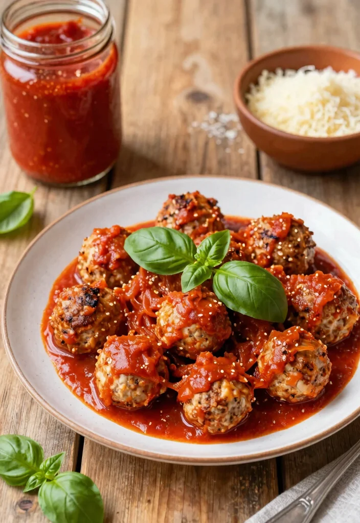 14 Healthy Keto Ground Turkey Recipes Lean Light and Delicious - 4. Turkey Meatballs in Marinara Sauce 1