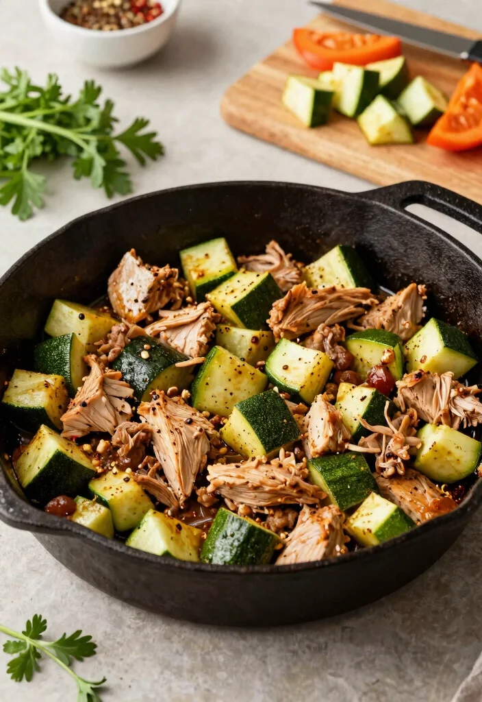 14 Healthy Keto Ground Turkey Recipes Lean Light and Delicious - 7. Ground Turkey and Zucchini Skillet 1