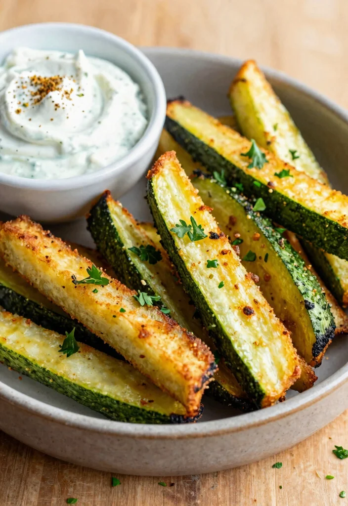 15 Best Air Fryer Keto Recipes Crispy Fast and Low Carb - 1. Crispy Air Fryer Zucchini Fries 1