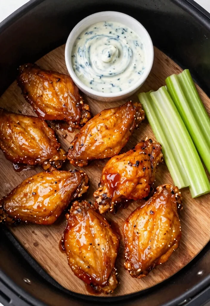 15 Best Air Fryer Keto Recipes Crispy Fast and Low Carb - 3. Air Fryer Buffalo Chicken Wings 1