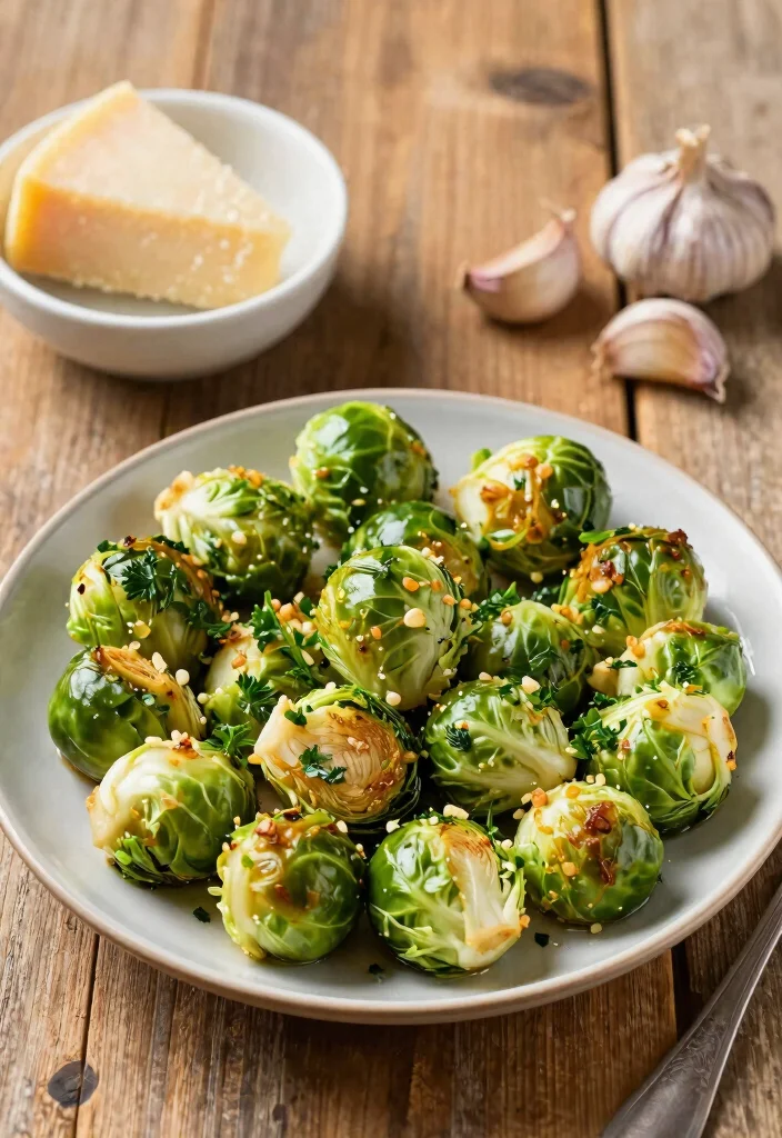 15 Best Air Fryer Keto Recipes Crispy Fast and Low Carb - 4. Garlic Parmesan Brussels Sprouts 1