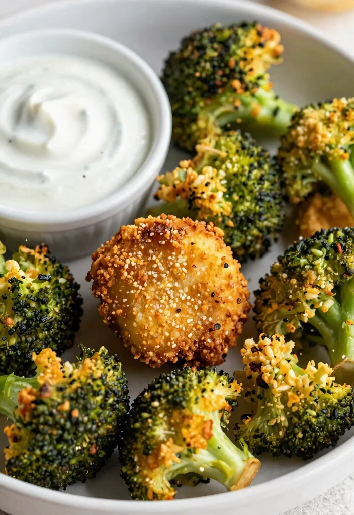 15 Best Air Fryer Keto Recipes Crispy Fast and Low Carb - 6. Crunchy Air Fryer Broccoli Bites 1