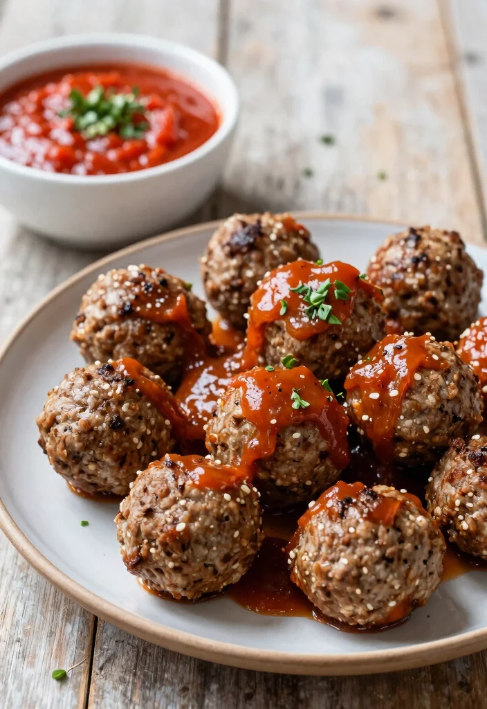 15 Best Air Fryer Keto Recipes Crispy Fast and Low Carb - 8. Keto-Friendly Meatballs 1