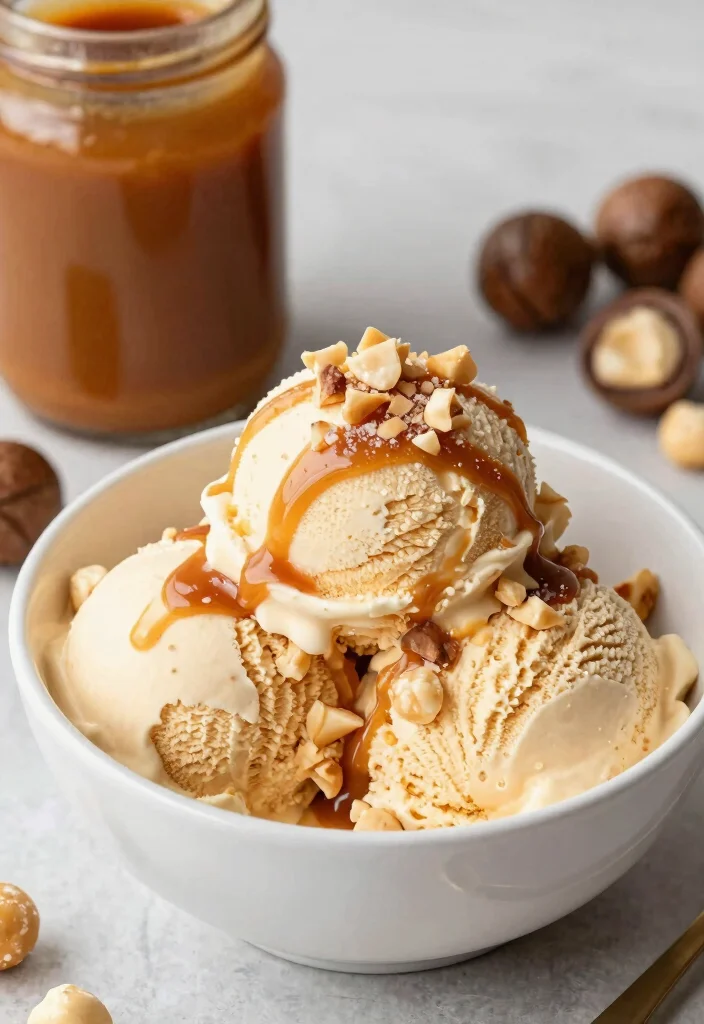 15 Creamy Keto Ice Cream Recipes You Can Make at Home - 11. Caramel Macadamia Ice Cream 1