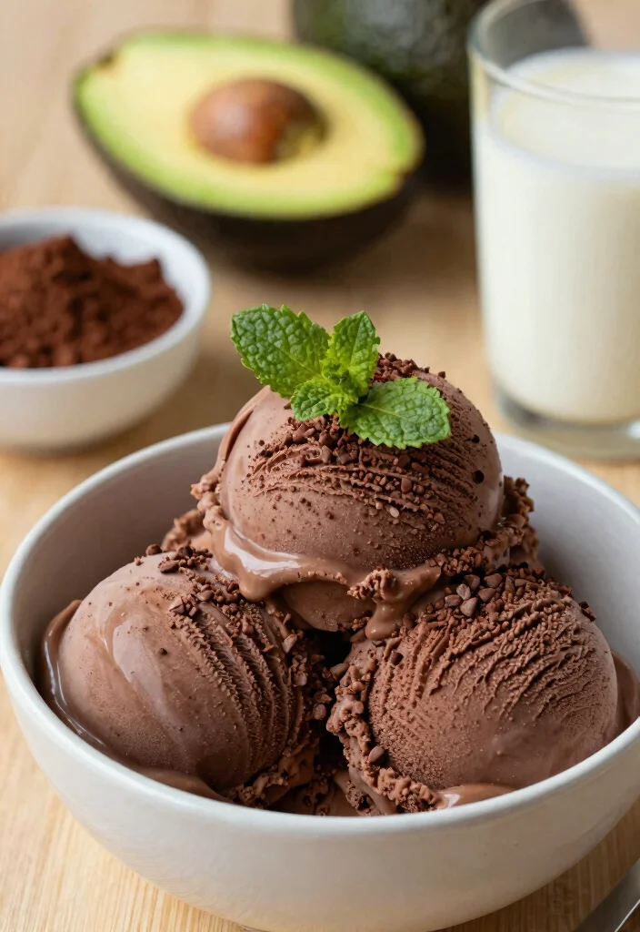 15 Creamy Keto Ice Cream Recipes You Can Make at Home - 2. Chocolate Avocado Ice Cream 1