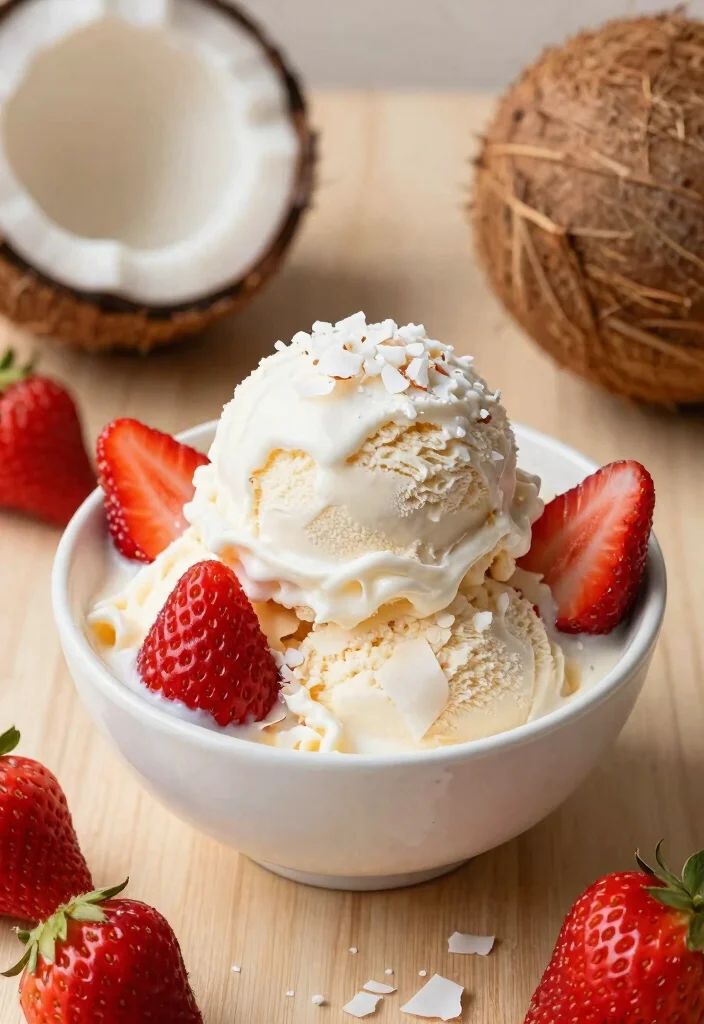 15 Creamy Keto Ice Cream Recipes You Can Make at Home - 3. Strawberry Coconut Cream 1
