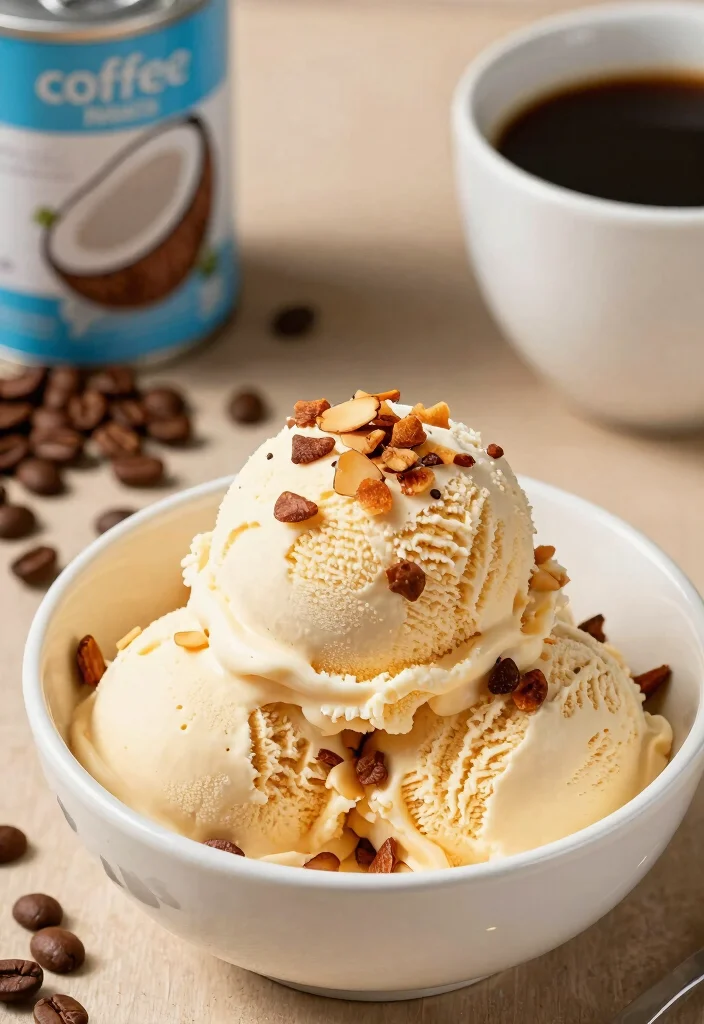 15 Creamy Keto Ice Cream Recipes You Can Make at Home - 6. Coffee Almond Crunch 1