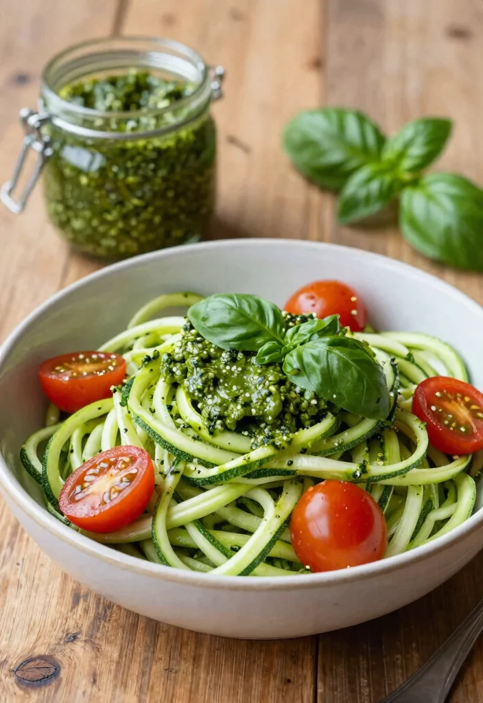 15 Delicious Dairy Free Keto Recipes for a Clean Low Carb Diet - 7. Zucchini Noodles with Pesto 1