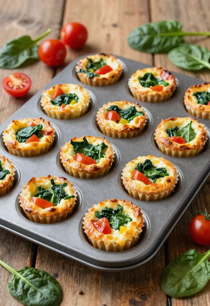 15 Delicious Dairy Free Keto Recipes for a Clean Low Carb Diet - 9. Egg Muffins with Spinach and Tomatoes 1