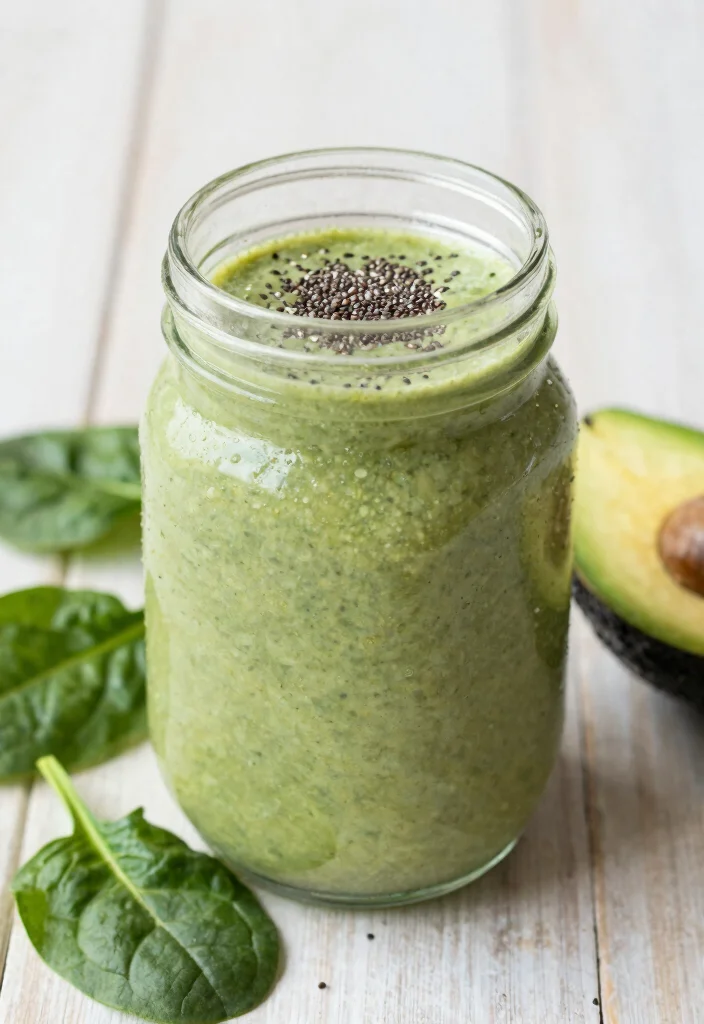 15 Easy Keto Breakfast Ideas Quick Filling and Low Carb - 1. Creamy Avocado & Spinach Smoothie 1