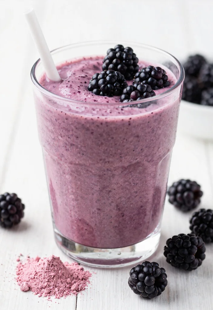 15 Easy Keto Breakfast Ideas Quick Filling and Low Carb - 14. Blackberry Protein Smoothie 1