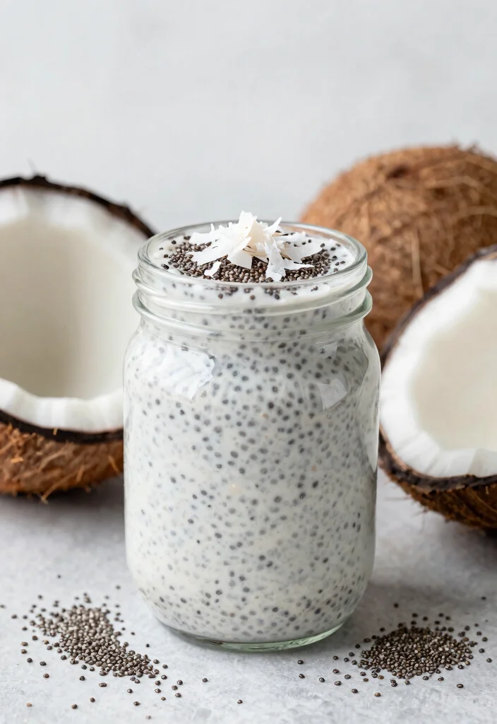 15 Easy Keto Breakfast Ideas Quick Filling and Low Carb - 3. Coconut Chia Smoothie 1