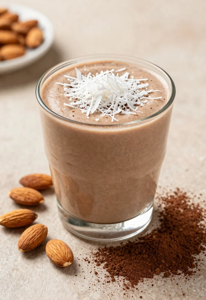 15 Easy Keto Breakfast Ideas Quick Filling and Low Carb - 7. Keto Almond Joy Smoothie 1