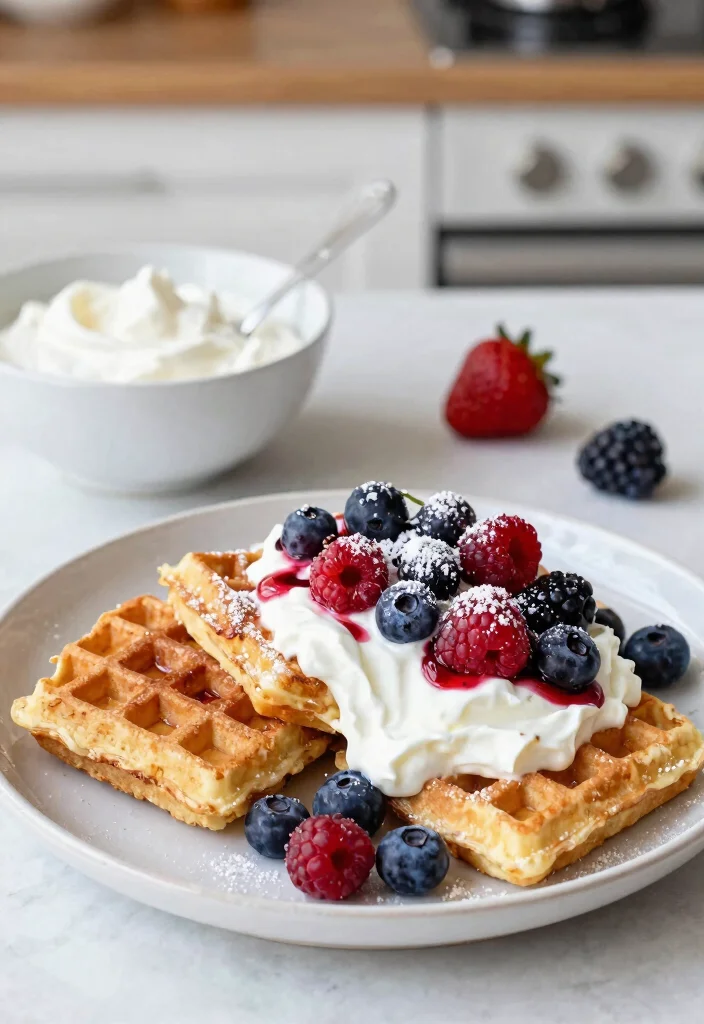 15 Easy Keto Chaffle Recipes: Crispy, Cheesy, and Totally Satisfying - 13. Greek Yogurt and Berry Chaffles 1