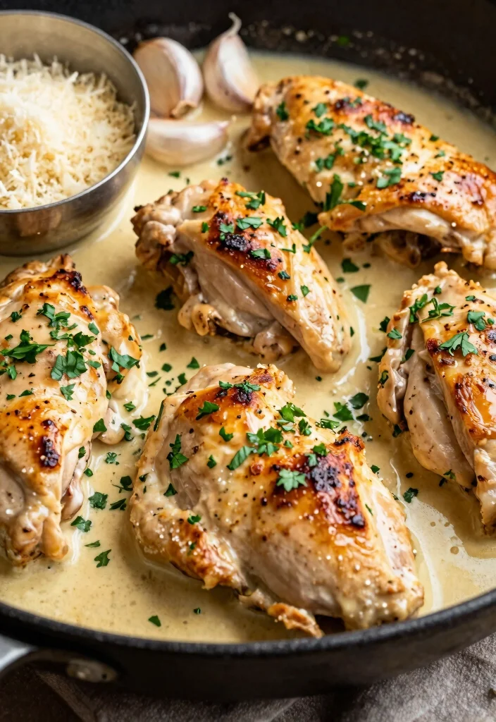 15 Easy Keto Dinner Recipes You Can Make in Under 30 Minutes - 1. Creamy Garlic Parmesan Chicken 1
