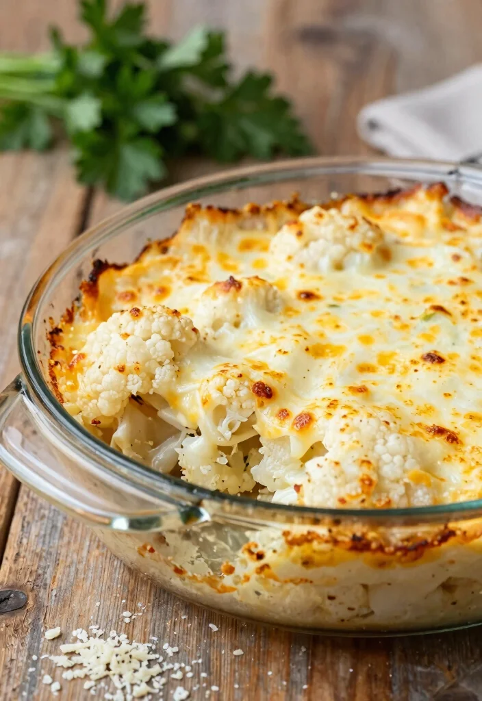 15 Easy Keto Dinner Recipes You Can Make in Under 30 Minutes - 11. Cheesy Cauliflower Bake 1