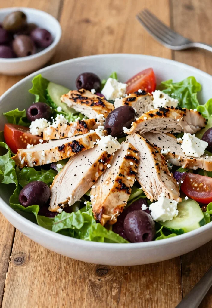 15 Easy Keto Dinner Recipes You Can Make in Under 30 Minutes - 12. Greek Salad with Grilled Chicken 1