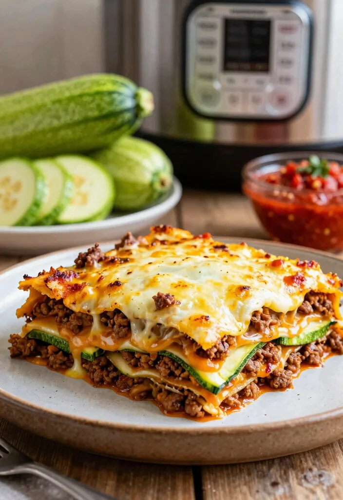 15 Easy Keto Instant Pot Recipes for Fast and Flavorful Dinners - 3. Zucchini Lasagna 1