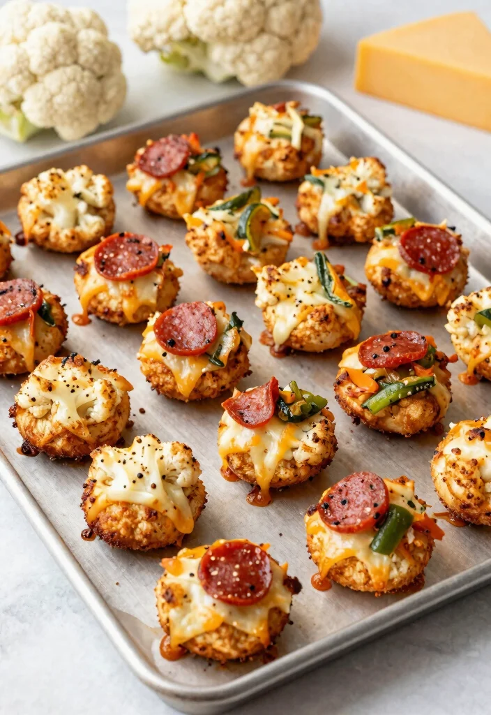 15 Easy Keto Lunches for Work You Can Pack and Go - 11. Cauliflower Pizza Bites 1