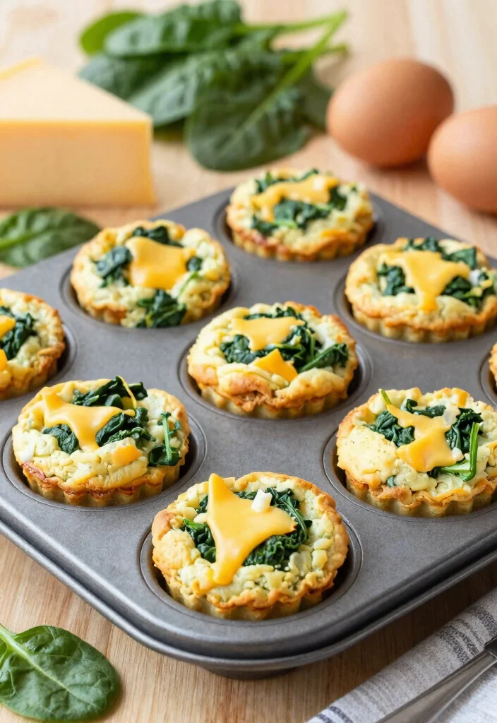 15 Easy Keto Lunches for Work You Can Pack and Go - 3. Egg Muffins with Spinach and Cheese 1
