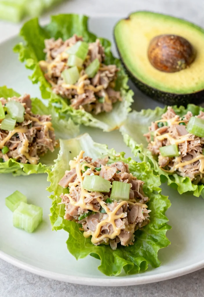 15 Easy Keto Lunches for Work You Can Pack and Go - 5. Tuna Salad Lettuce Cups 1