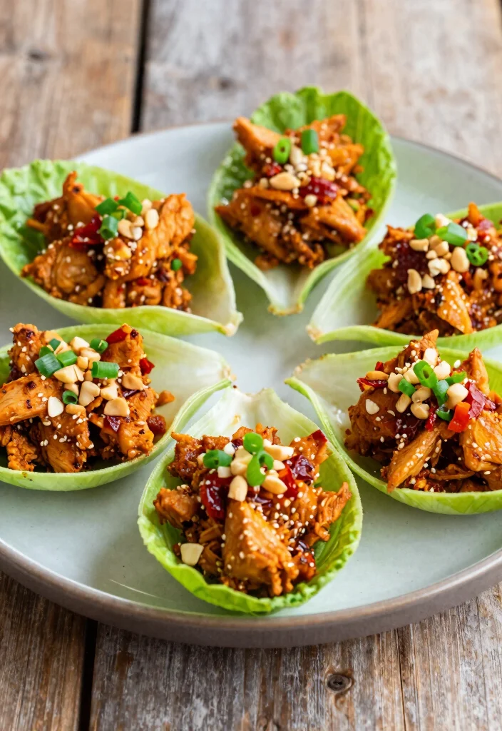 15 Genius Keto Rotisserie Chicken Recipes to Use Every Last Bite - 12. Spicy Chicken Lettuce Cups 1
