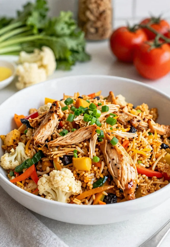 15 Genius Keto Rotisserie Chicken Recipes to Use Every Last Bite - 5. Chicken Cauliflower Fried Rice 1