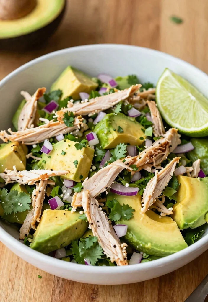 15 Genius Keto Rotisserie Chicken Recipes to Use Every Last Bite - 9. Chicken Avocado Salad 1