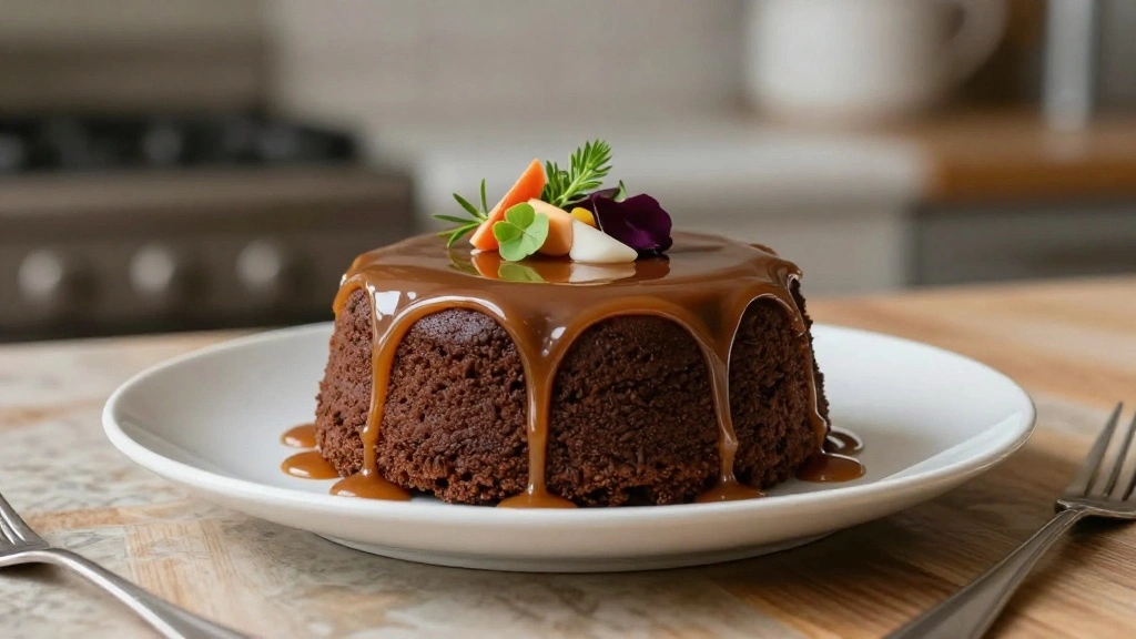 Chocolate Caramel Cake with Drip Glaze