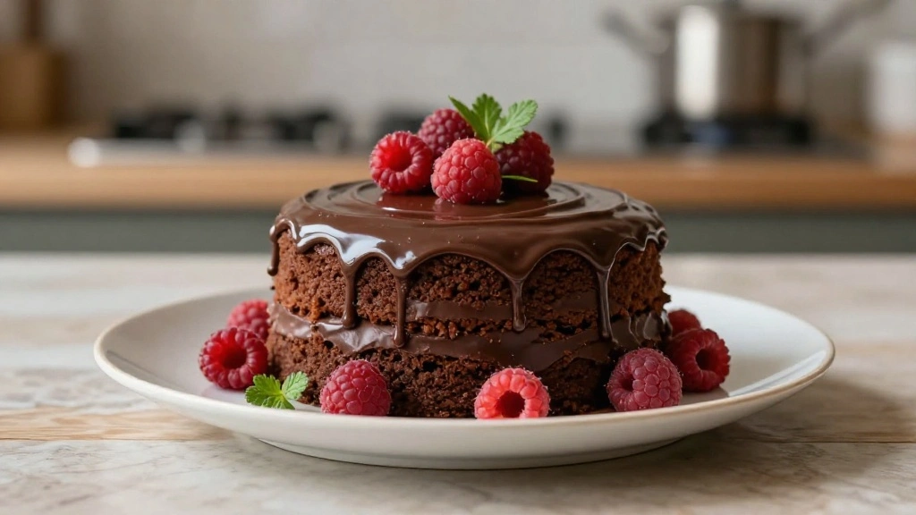Chocolate Raspberry Cake with Ganache