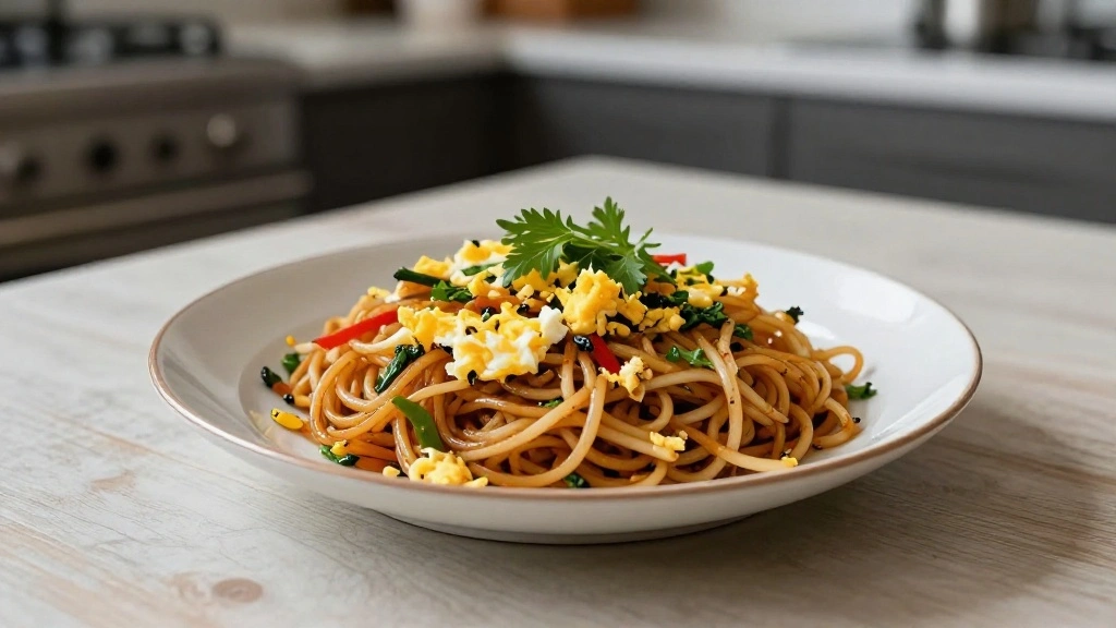 Simple and Healthy Stir-Fried Noodles with Egg