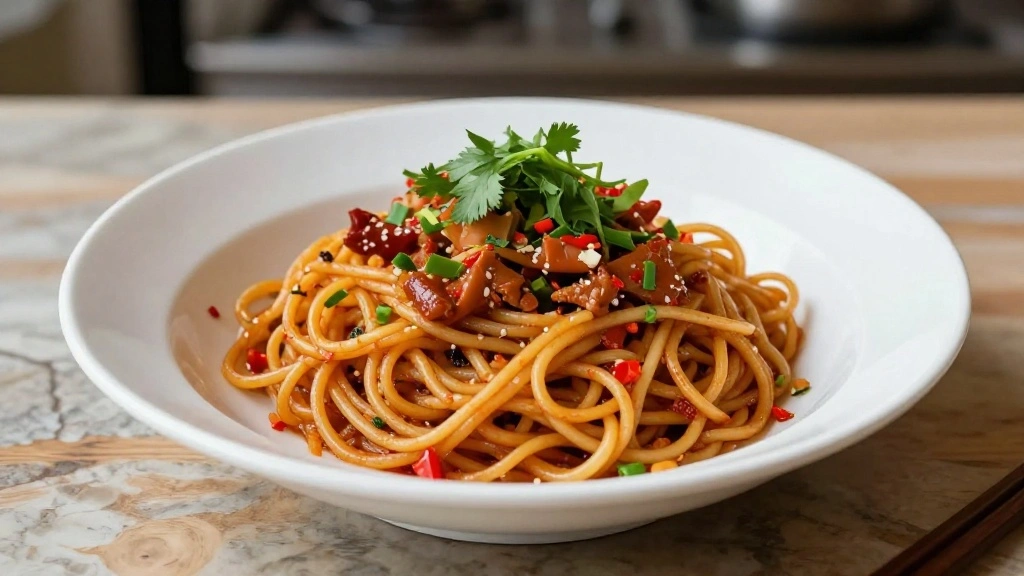 Vibrant Spicy Noodles Plating and Recipe Guide