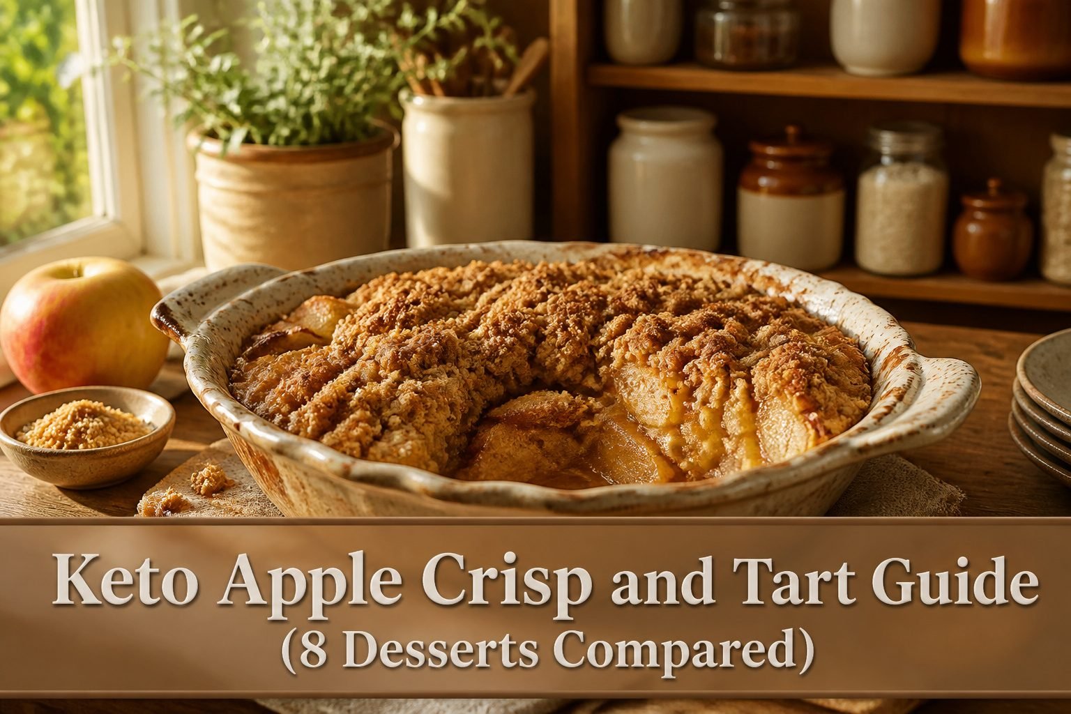 An assortment of keto apple desserts displayed together.
