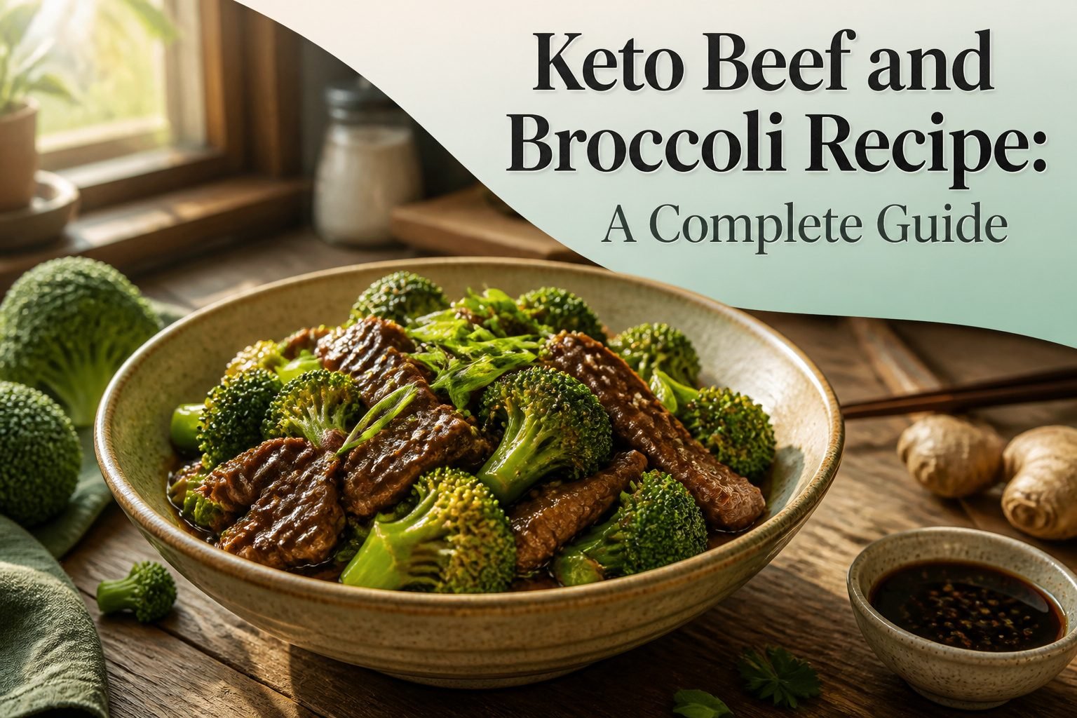 A plate of keto beef and broccoli with vibrant colors.